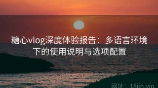 糖心vlog深度体验报告：多语言环境下的使用说明与选项配置