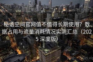 秘语空间官网值不值得长期使用？数据占用与流量消耗情况实测汇总（2025 深度版）