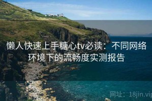 懒人快速上手糖心tv必读：不同网络环境下的流畅度实测报告