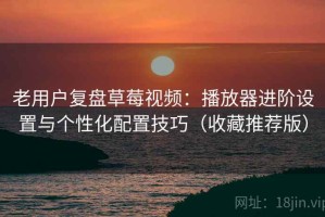 老用户复盘草莓视频：播放器进阶设置与个性化配置技巧（收藏推荐版）