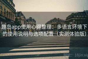 趣岛app使用心得整理：多语言环境下的使用说明与选项配置（实测体验版）