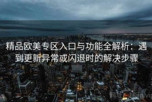 精品欧美专区入口与功能全解析：遇到更新异常或闪退时的解决步骤