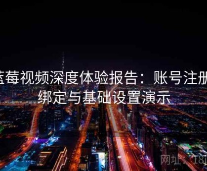 蓝莓视频深度体验报告：账号注册、绑定与基础设置演示