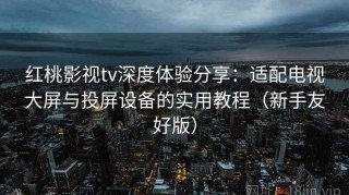 红桃影视tv深度体验分享：适配电视大屏与投屏设备的实用教程（新手友好版）