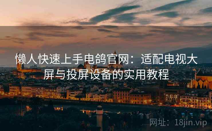 懒人快速上手电鸽官网：适配电视大屏与投屏设备的实用教程