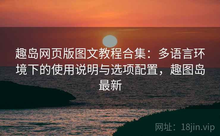 趣岛网页版图文教程合集：多语言环境下的使用说明与选项配置，趣图岛最新