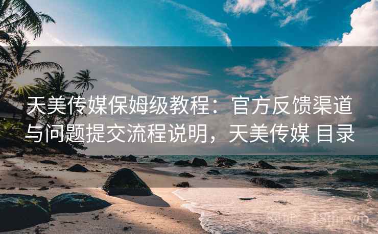 天美传媒保姆级教程:官方反馈渠道与问题提交流程说明,天美传媒 目录 天美传媒保姆级教程:官方反馈渠道与问题提交流程说明,天美传媒 目录