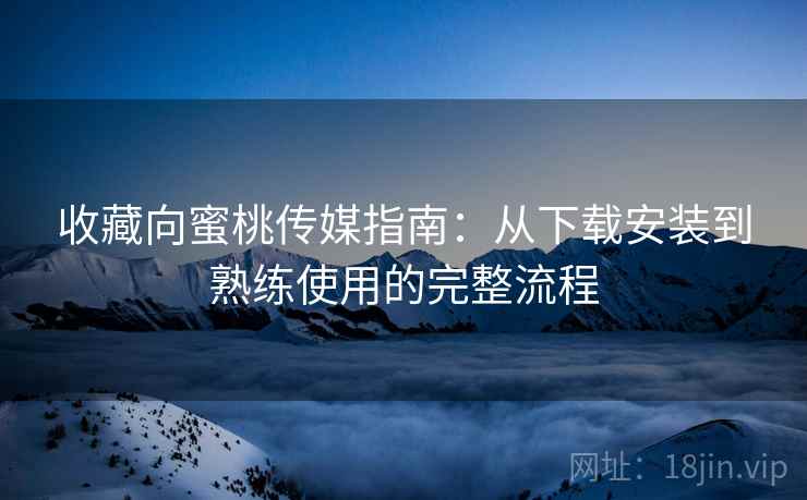 收藏向蜜桃传媒指南：从下载安装到熟练使用的完整流程
