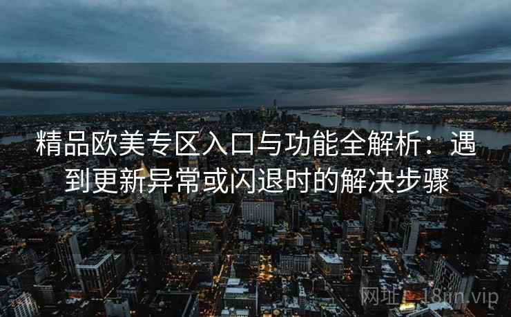 精品欧美专区入口与功能全解析：遇到更新异常或闪退时的解决步骤