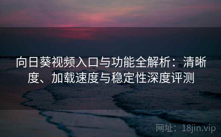 向日葵视频入口与功能全解析：清晰度、加载速度与稳定性深度评测