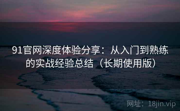 91官网深度体验分享：从入门到熟练的实战经验总结（长期使用版）