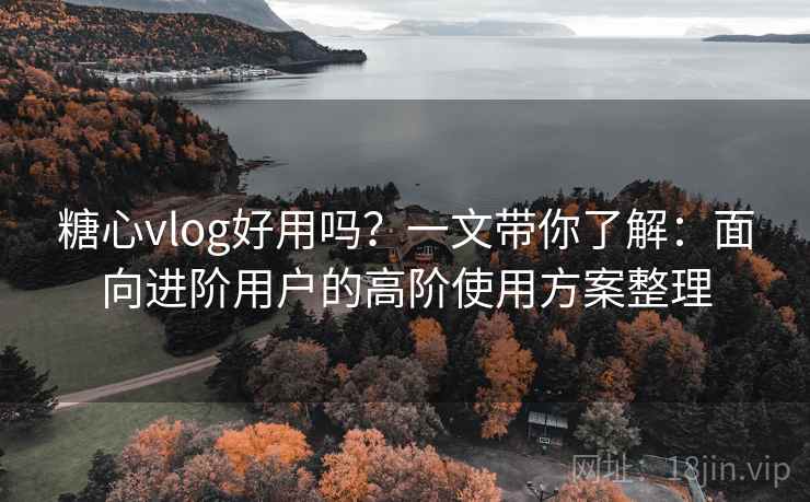 糖心vlog好用吗?一文带你了解:面向进阶用户的高阶使用方案整理 糖心vlog好用吗?一文带你了解:面向进阶用户的高阶使用方案整理