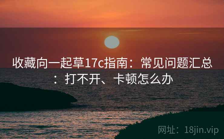 收藏向一起草17c指南:常见问题汇总:打不开、卡顿怎么办 收藏向一起草17c指南:常见问题汇总:打不开、卡顿怎么办