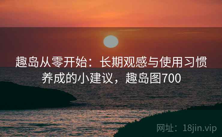 趣岛从零开始：长期观感与使用习惯养成的小建议，趣岛图700