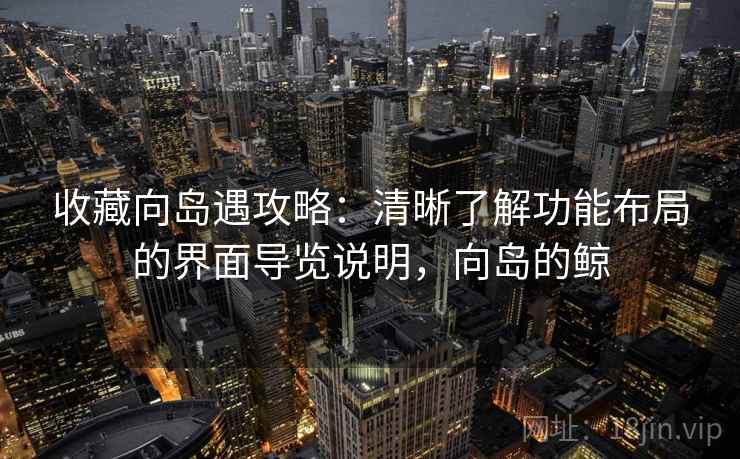 收藏向岛遇攻略：清晰了解功能布局的界面导览说明，向岛的鲸