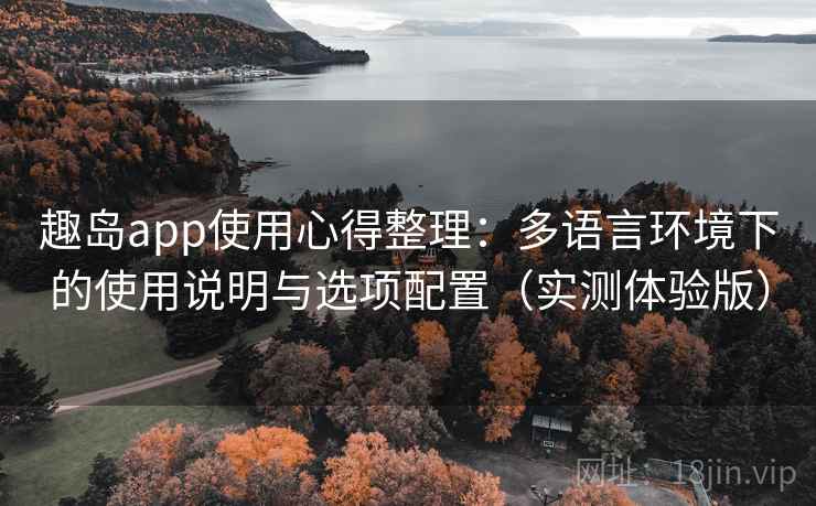 趣岛app使用心得整理：多语言环境下的使用说明与选项配置（实测体验版）