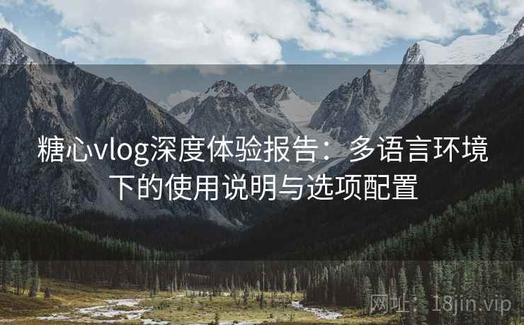 糖心vlog深度体验报告：多语言环境下的使用说明与选项配置